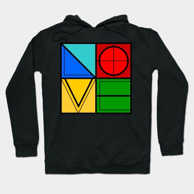 LOVE Shapes Hoodie by iconymous